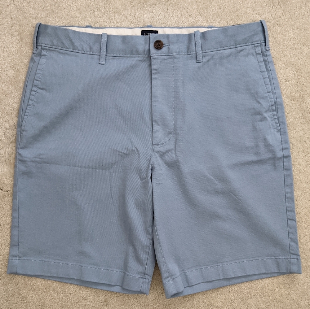 NWT J.Crew Factory chino shorts light blue 33